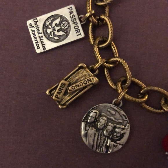 Patricia Nash World Traveler USA Charm Bracelet RGLDSOX NWT - Picture 8 of 12